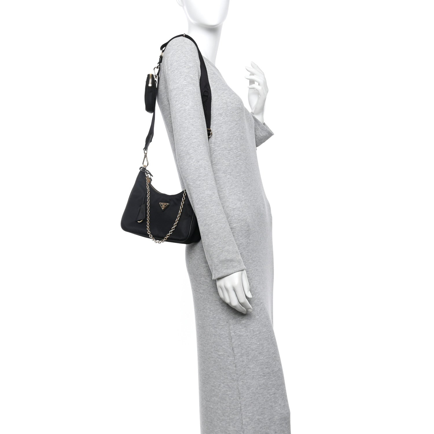 Prada Nylon Re-Edition 2005 Shoulder Bag Black 2 of 12
