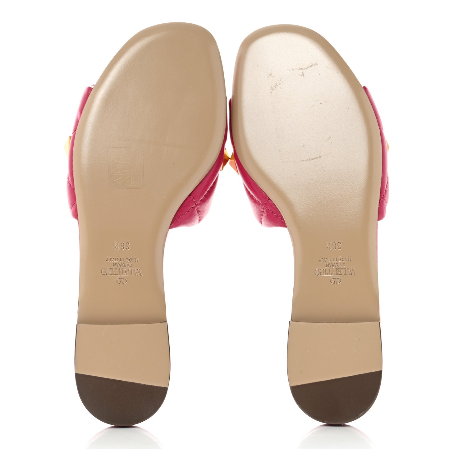 Nappa Roman Stud Flat Slide Sandals 36.5 Blossom