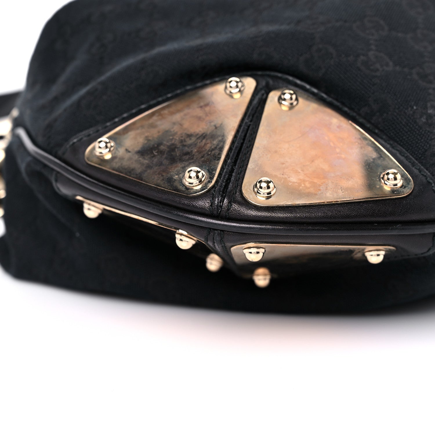 Gucci Monogram Medium Indy Top Handle Hobo Black 8 of 12