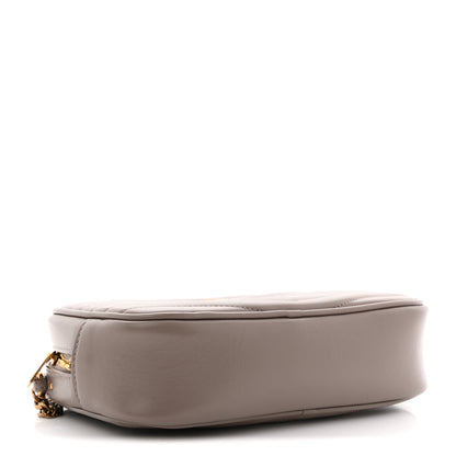 Saint Laurent Calfskin Matelasse Monogram Mini Lou Camera Bag Taupe 3 of 11