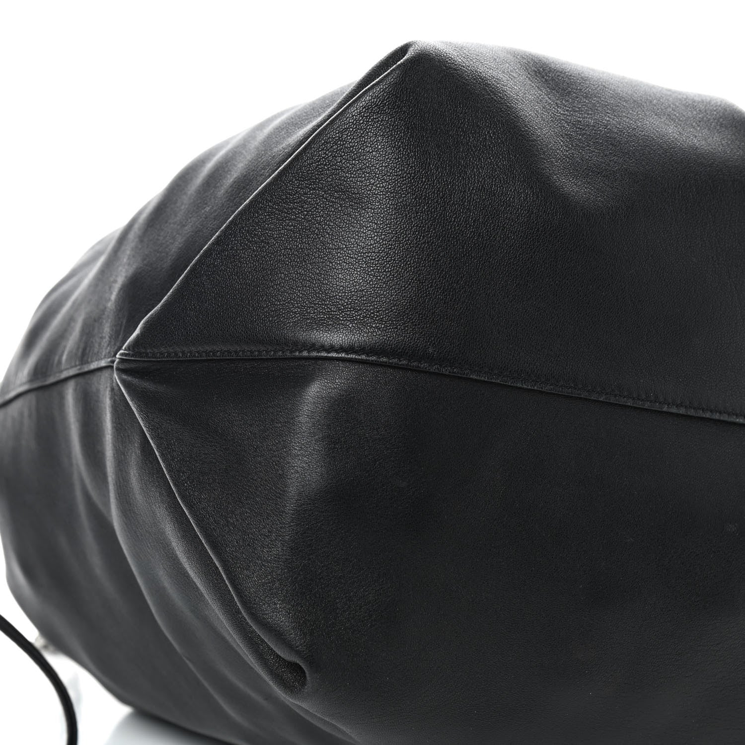 Saint Laurent Lambskin Teddy Drawstring Bag Black 7 of 8