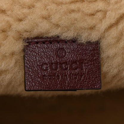 Gucci Azalea Calfskin Matelasse Diagonal Shearling Medium GG Marmont Shoulder Tote Bordeaux Sand Desert 6 of 10