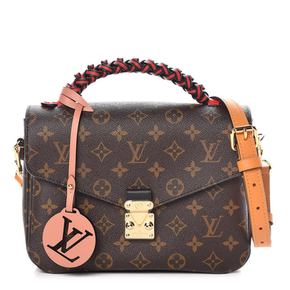 Louis Vuitton Monogram Braided Pochette Metis Coquelicot 1 of 7