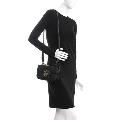 Alexander McQueen Grained Calfskin Small Insignia Flap Black 2 of 7