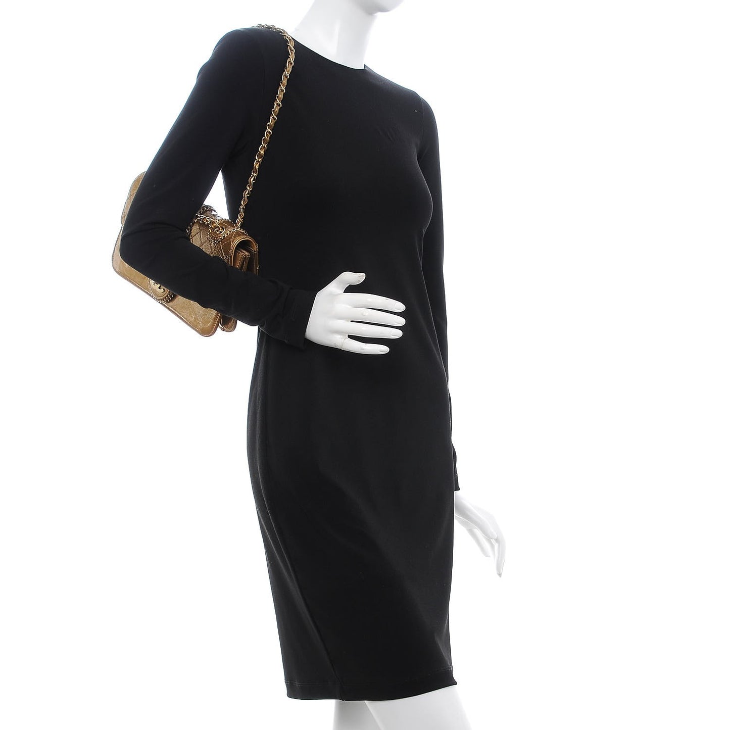 Patent Medium Madison Flap Gold