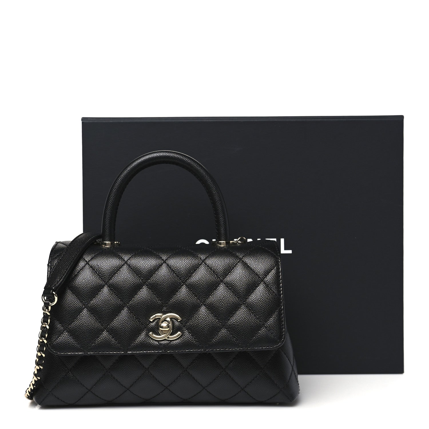 Chanel Caviar Quilted Mini Coco Handle Flap Black 11 of 11