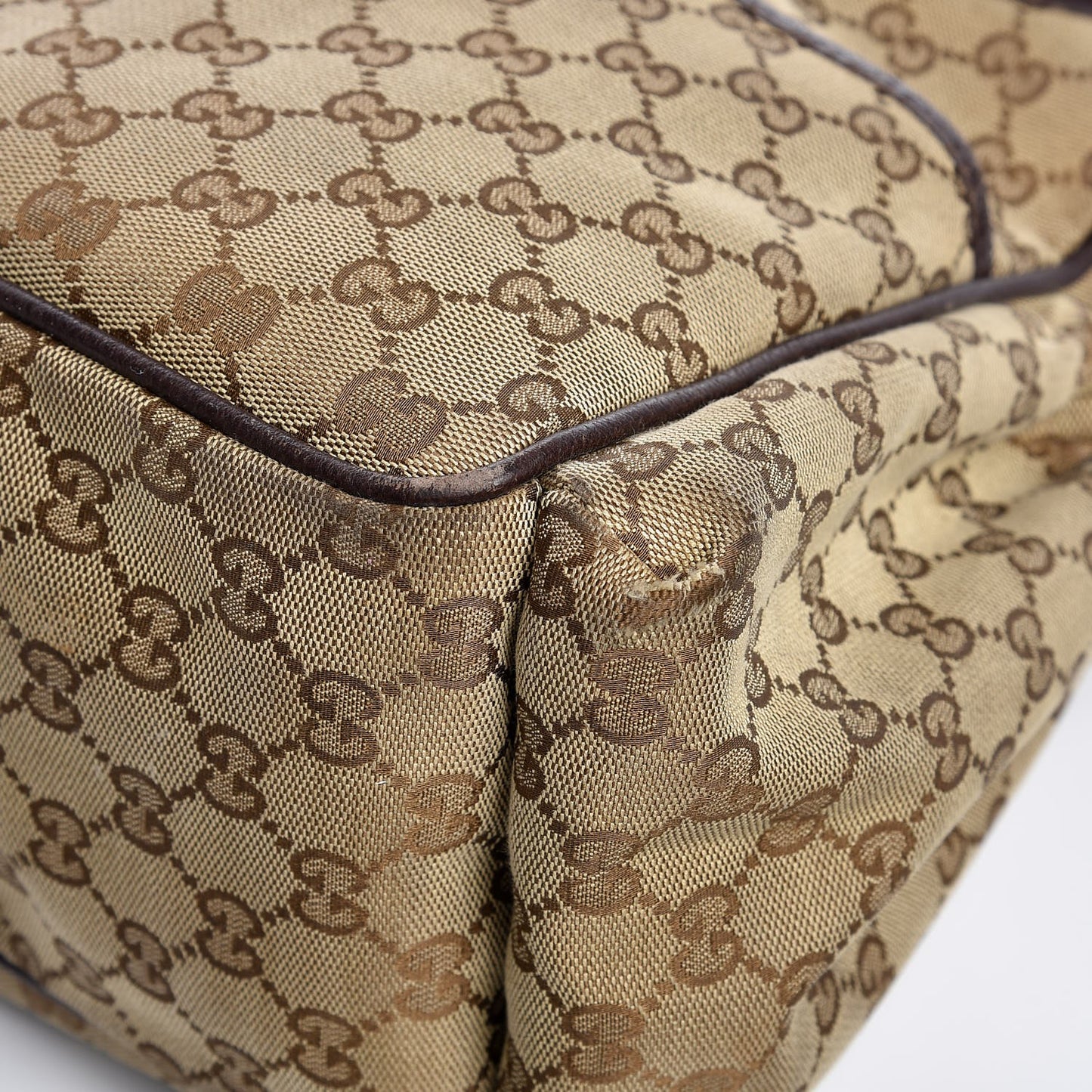 Monogram Natural Pigskin Large Diaper Bag Beige Ebony Cocoa Dark Chocolate