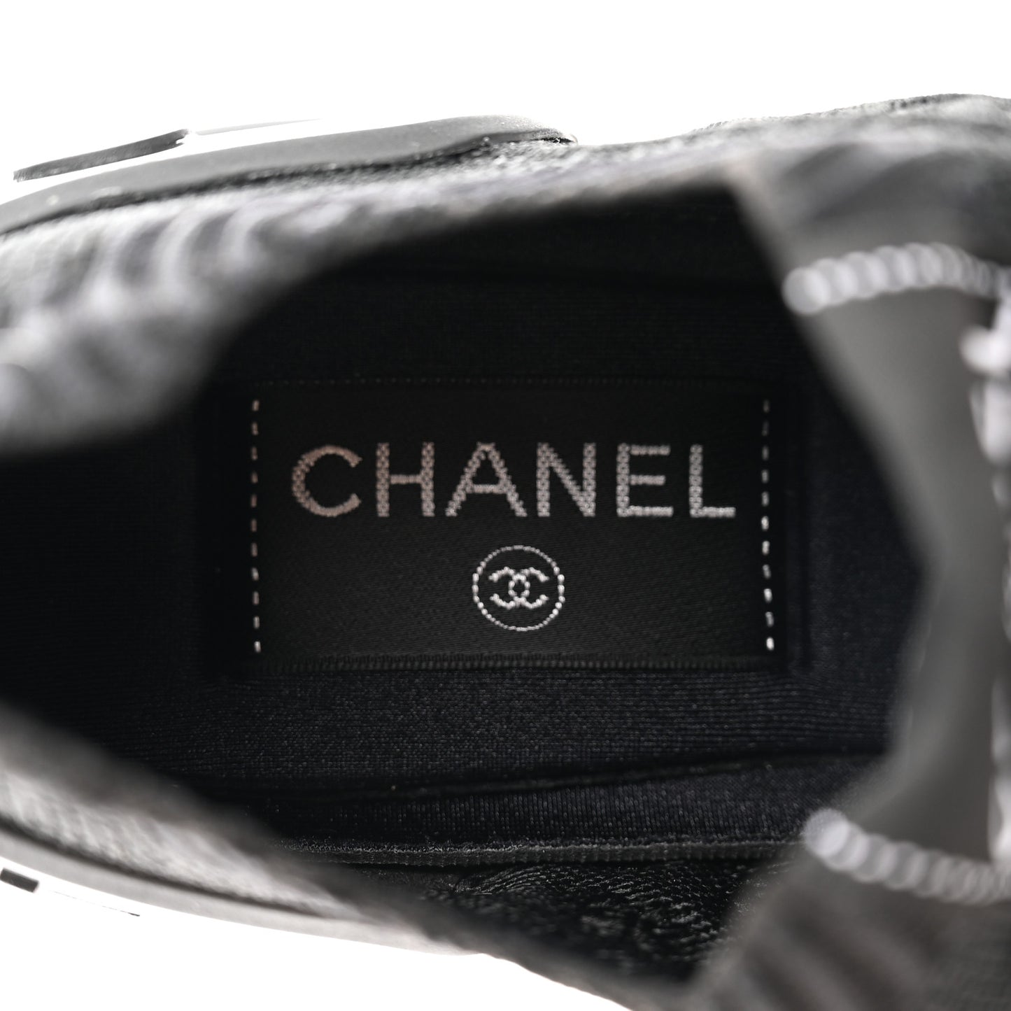 Fabric Logo Sneakers 36 Black