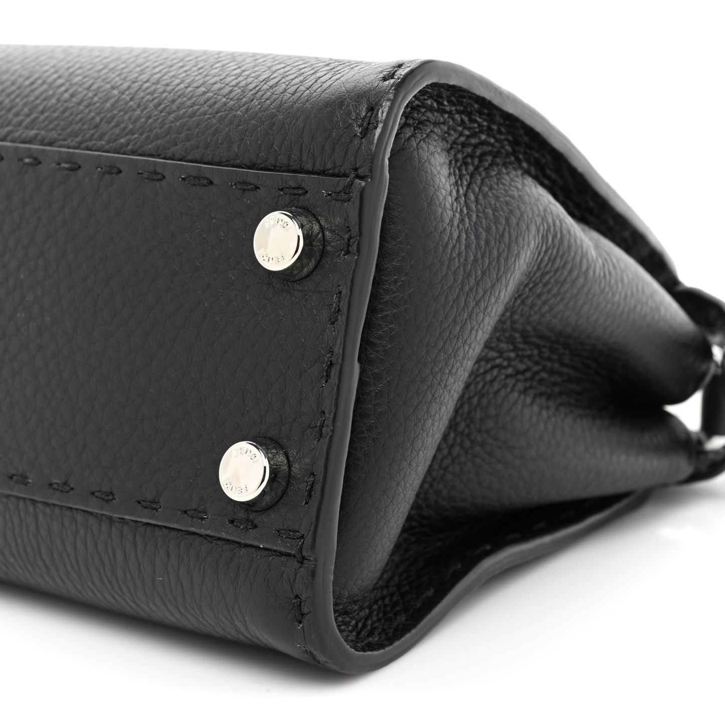 Cuoio Romano Selleria Bi-Color Mini Peekaboo Iconic Satchel Black Mou