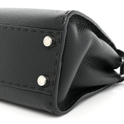 Fendi Cuoio Romano Selleria Bi-Color Mini Peekaboo Iconic Satchel Black Mou 8 of 9