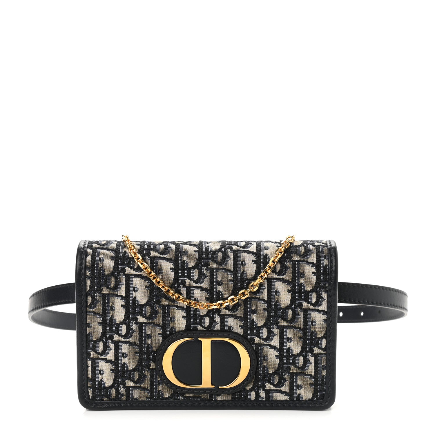 Christian Dior Oblique 30 Montaigne 2-In-1 Pouch Blue 1 of 8