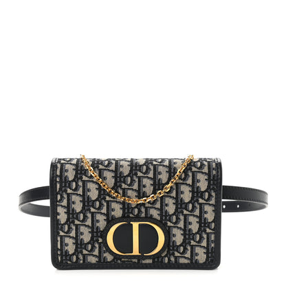 Christian Dior Oblique 30 Montaigne 2-In-1 Pouch Blue 1 of 8