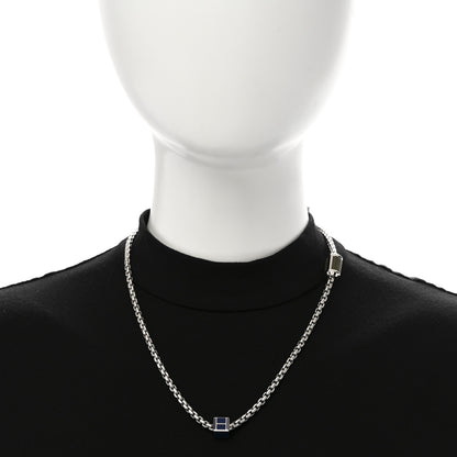 Hermes Palladium Buffalo Horn Swift Meli-Melo Necklace Vert Veronese Bleu Saphir 2 of 8