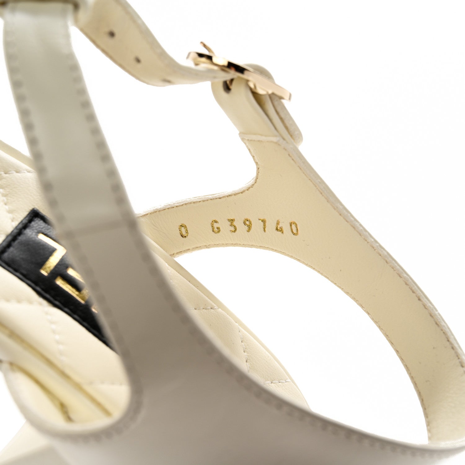 Chanel Lambskin CC Logo Thong Sandals 37.5 White 9 of 10