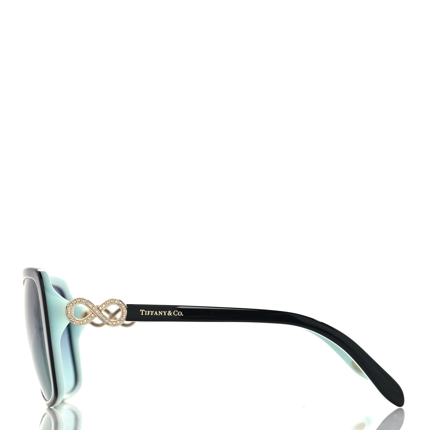 Tiffany Crystal TF4110-B Square Infiniti Sunglasses Black Blue 3 of 8