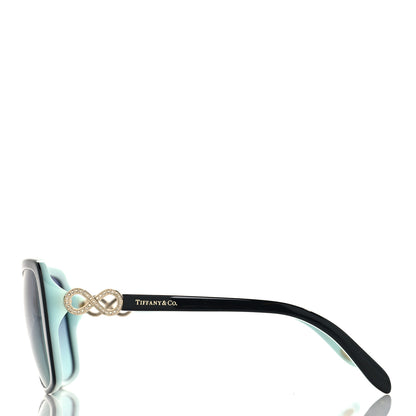 Tiffany Crystal TF4110-B Square Infiniti Sunglasses Black Blue 3 of 8