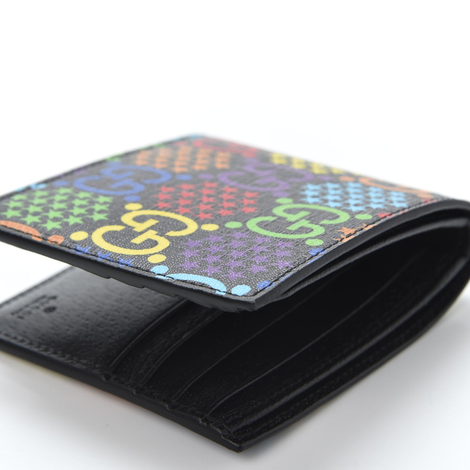 Gucci GG Supreme Monogram Psychedelic Bi-Fold Wallet Black Multicolor 6 of 9