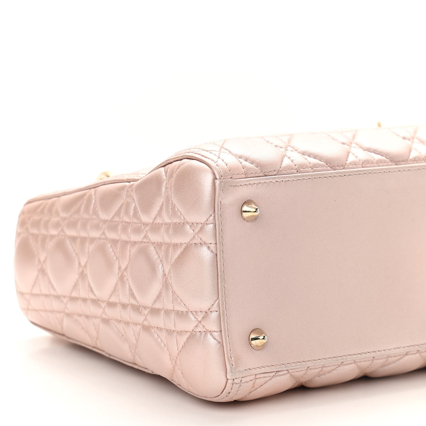 Pearly Lambskin Cannage Medium Lady Dior Lotus