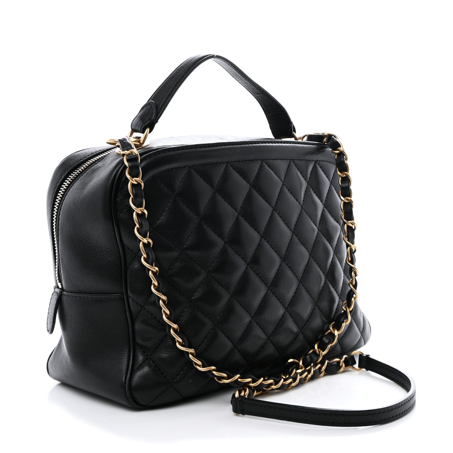 Chanel Calfskin Quilted CC Medium Vanity Case Black 3 of 23