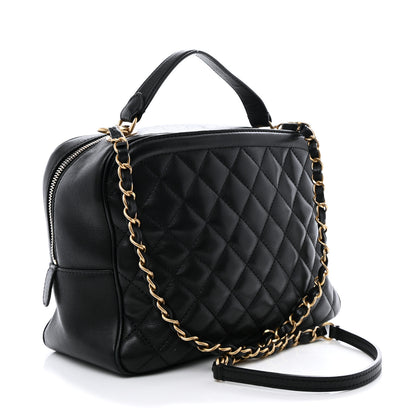 Chanel Calfskin Quilted CC Medium Vanity Case Black 3 of 23