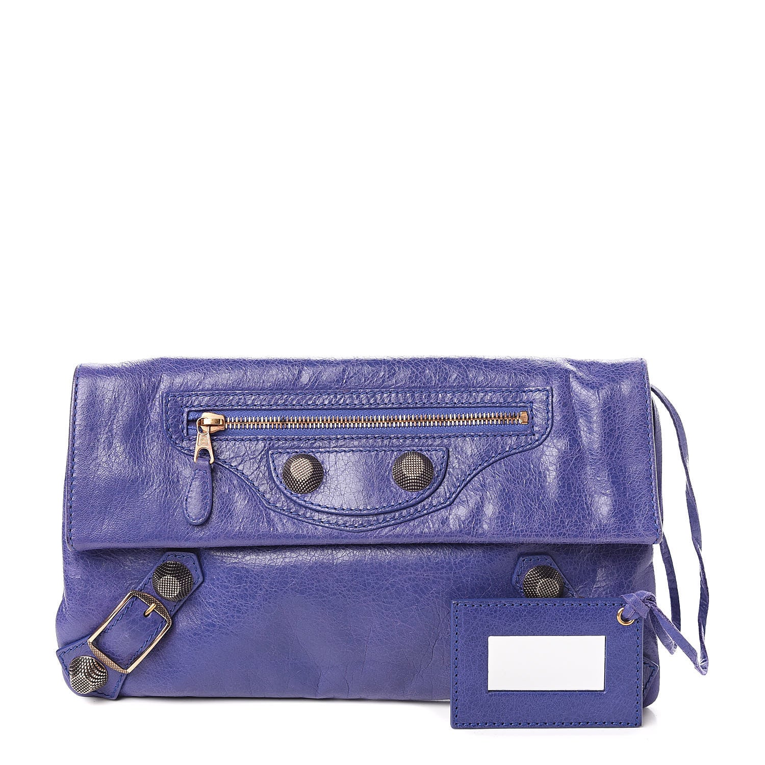 Balenciaga Agneau Giant 21 Rose Gold Hardware Envelope Clutch Bleu Lavande 1 of 7