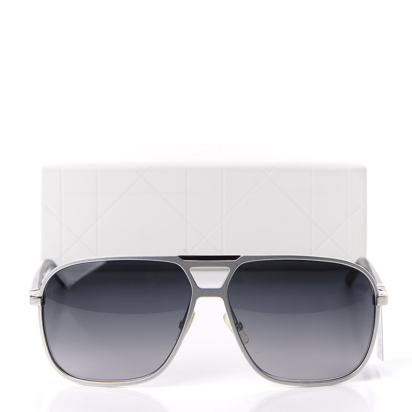 HOMME Aluminum Aviator Sunglasses Silver