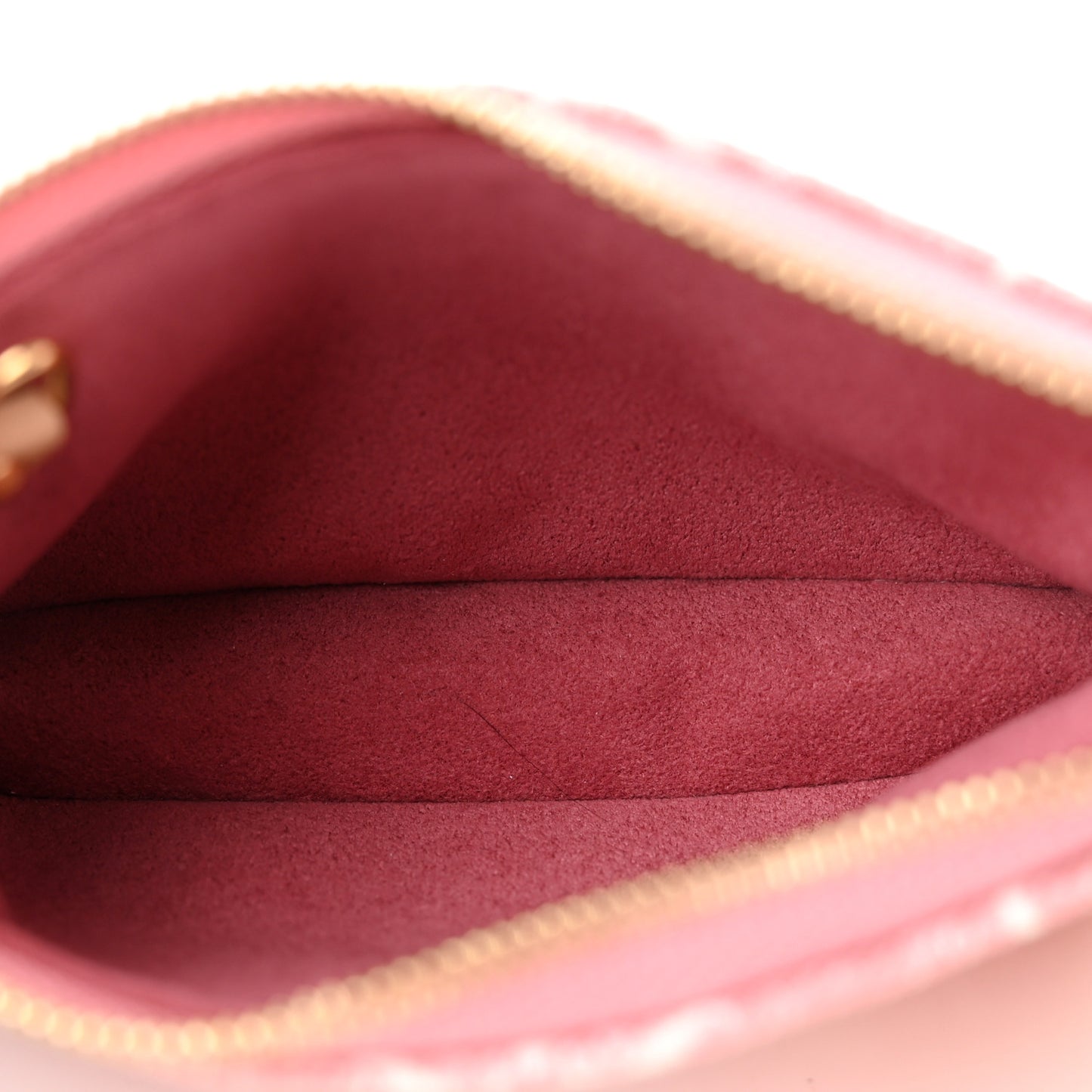 Denim Jacquard Monogram Micro Pochette Accessories Rose