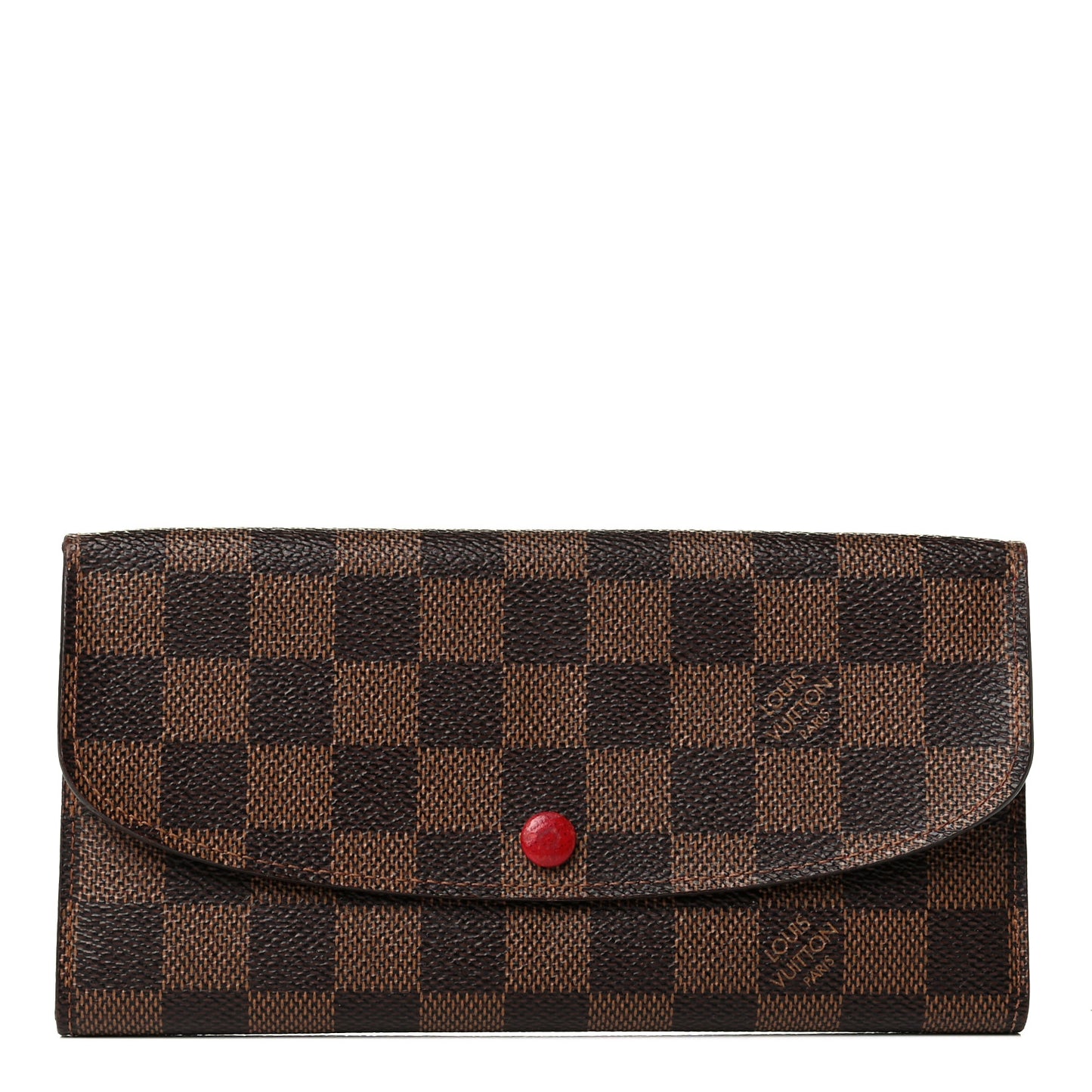 Damier Ebene Emilie Wallet Red