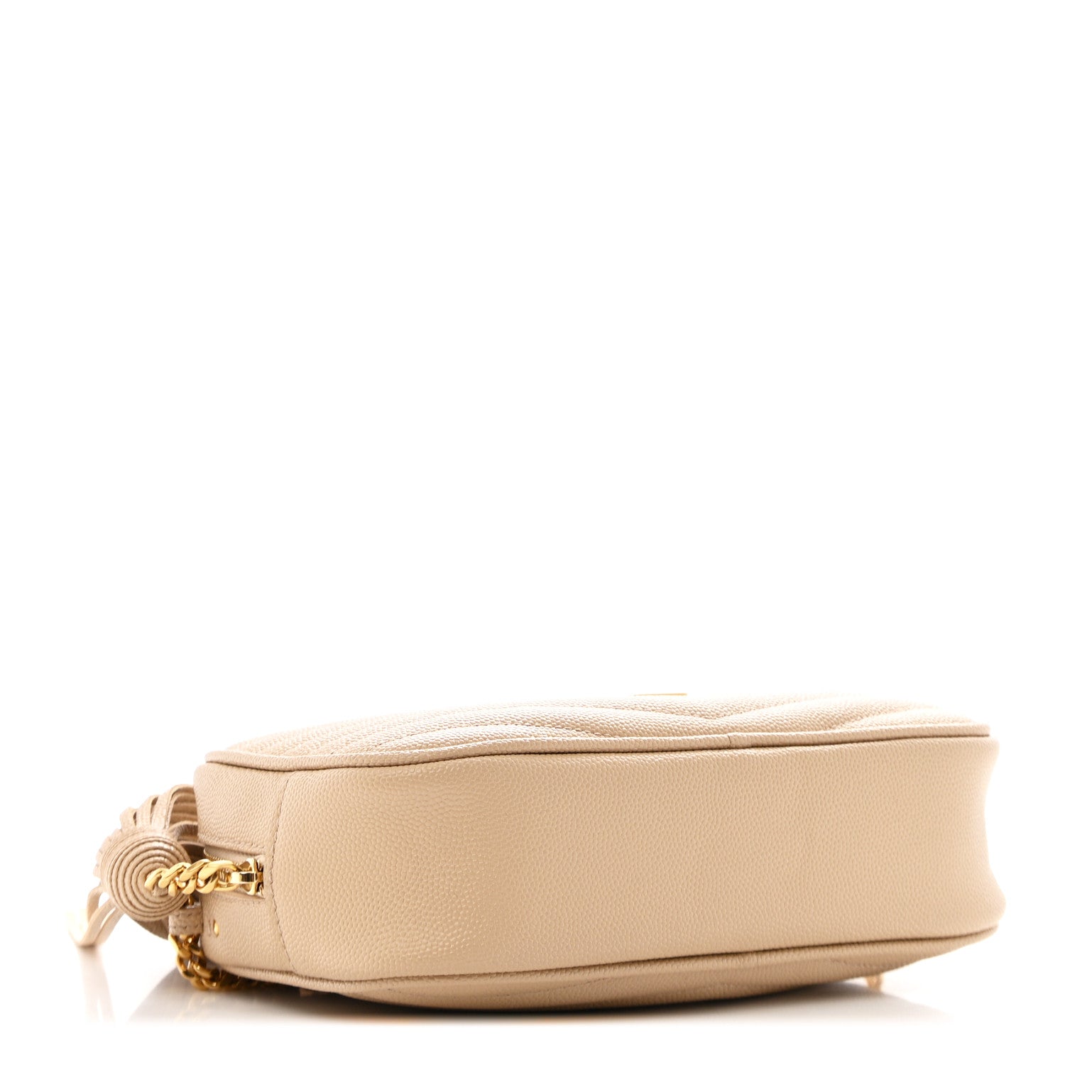 Saint Laurent Grain De Poudre Matelasse Monogram Mini Lou Camera Bag Dark Beige 4 of 10