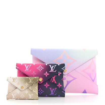 Louis Vuitton Monogram Giant Spring in the City Kirigami Pochette Set Sunrise Pastel Midnight Fuchsia Sunset Kaki 3 of 13