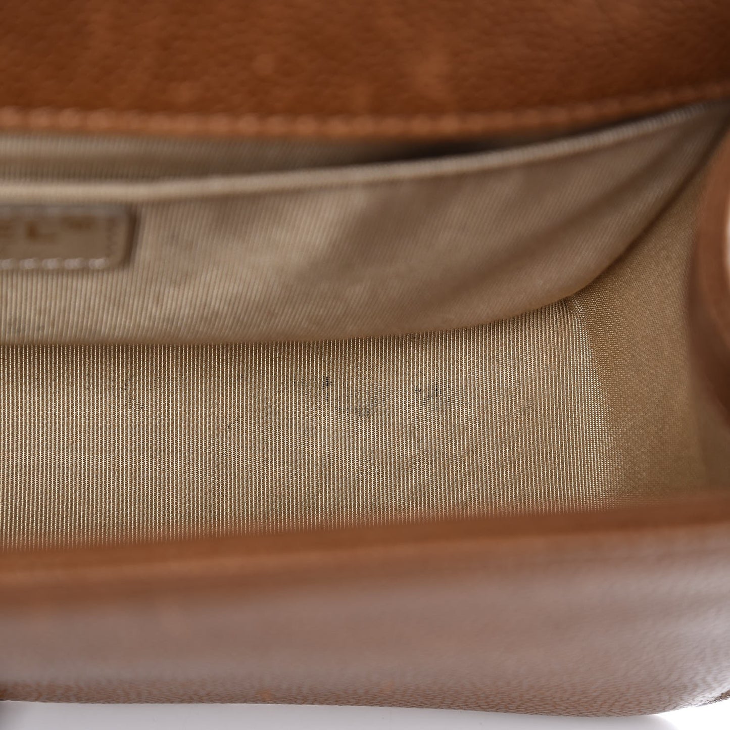 Caviar Quilted Medium Boy Flap Light Brown