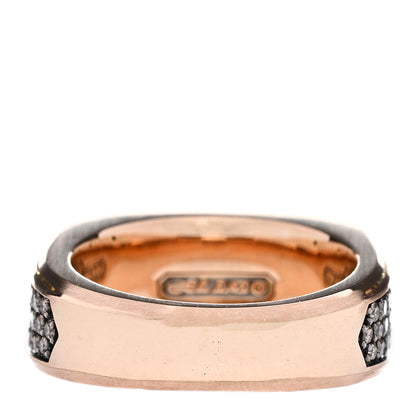 David Yurman 18K Rose Gold Cognac Diamond 10mm Streamline Signet Ring 60 9 3 of 5