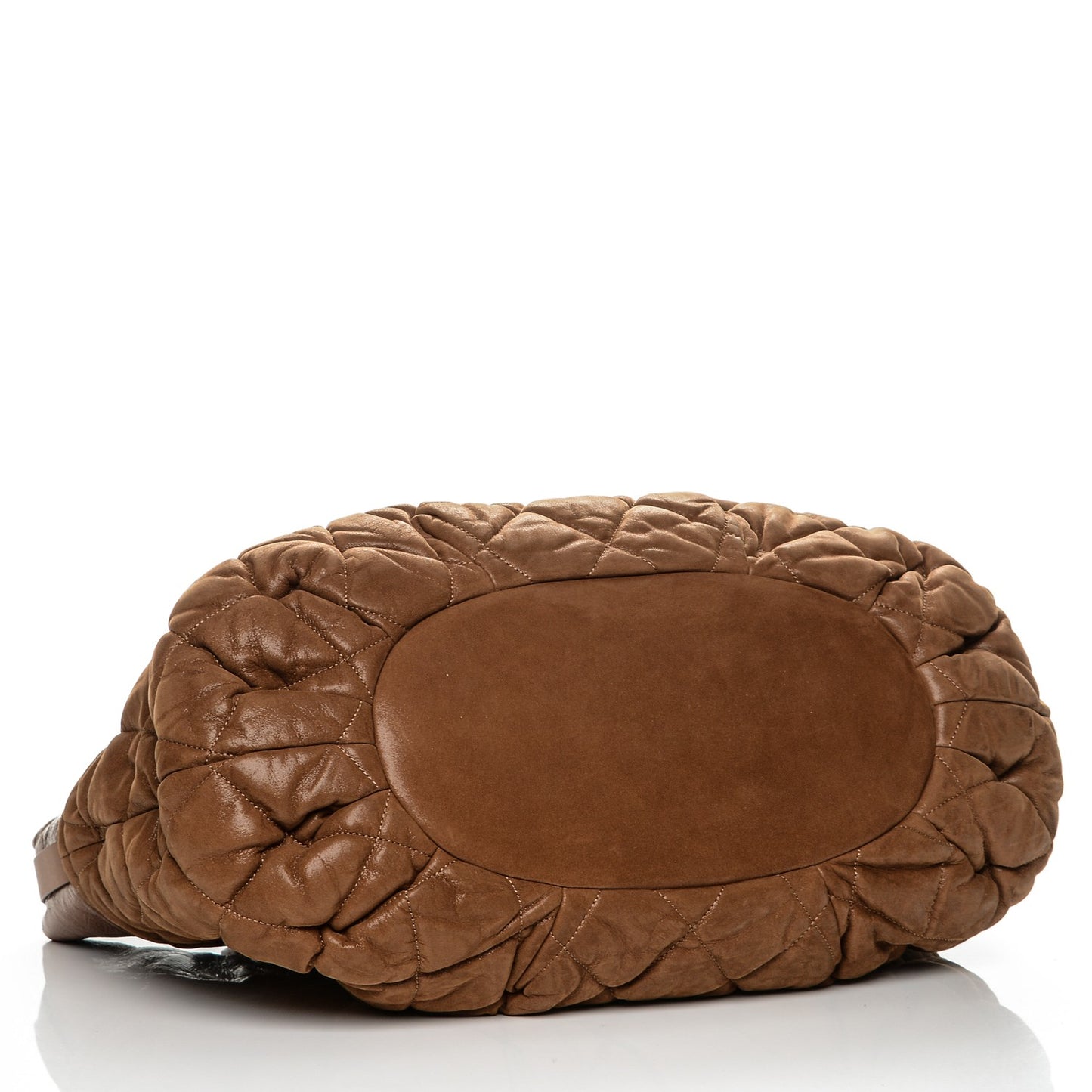 Iridescent Calfskin Quilted Large In The Mix Tote Light Brown
