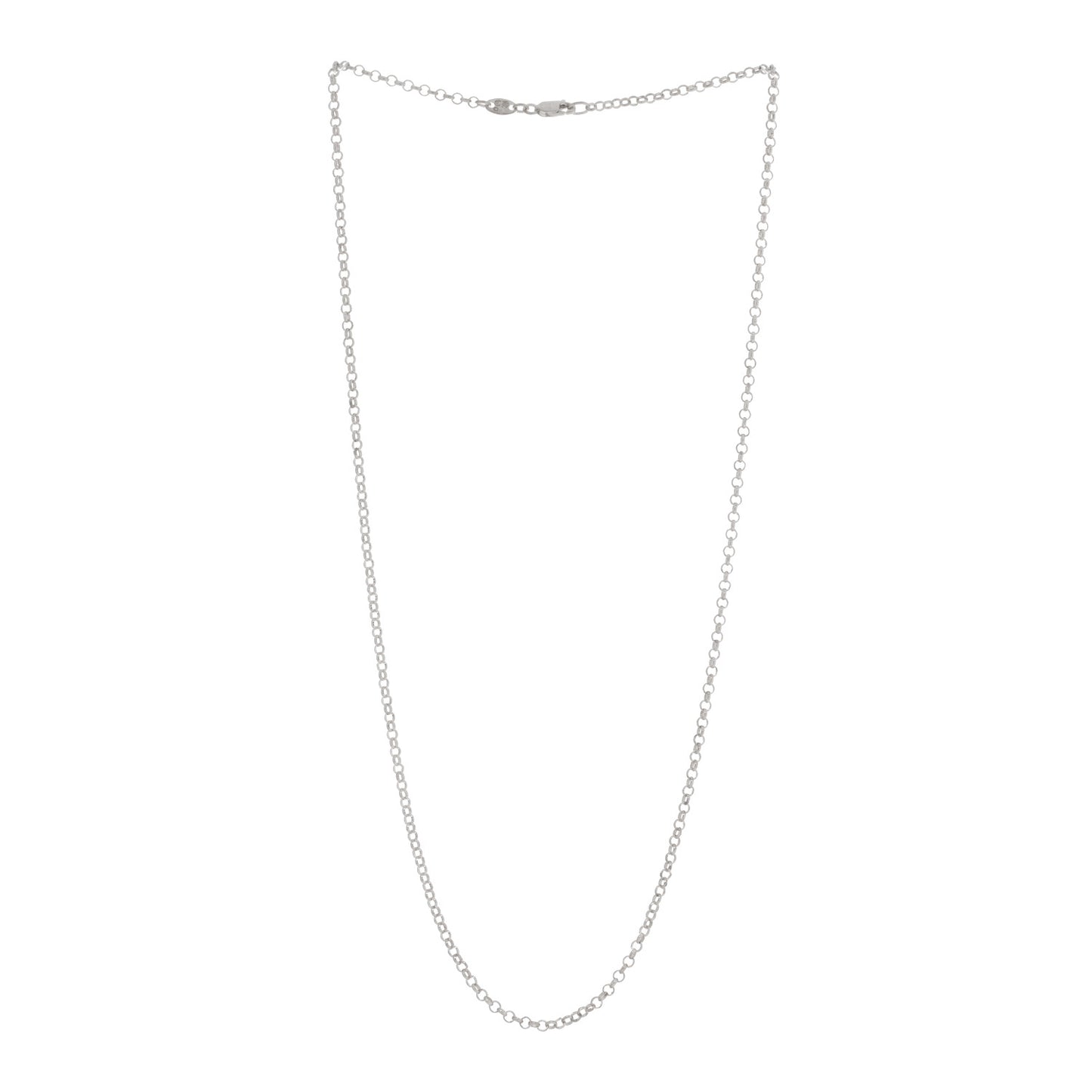 Sterling Silver Roll Chain Necklace 20"