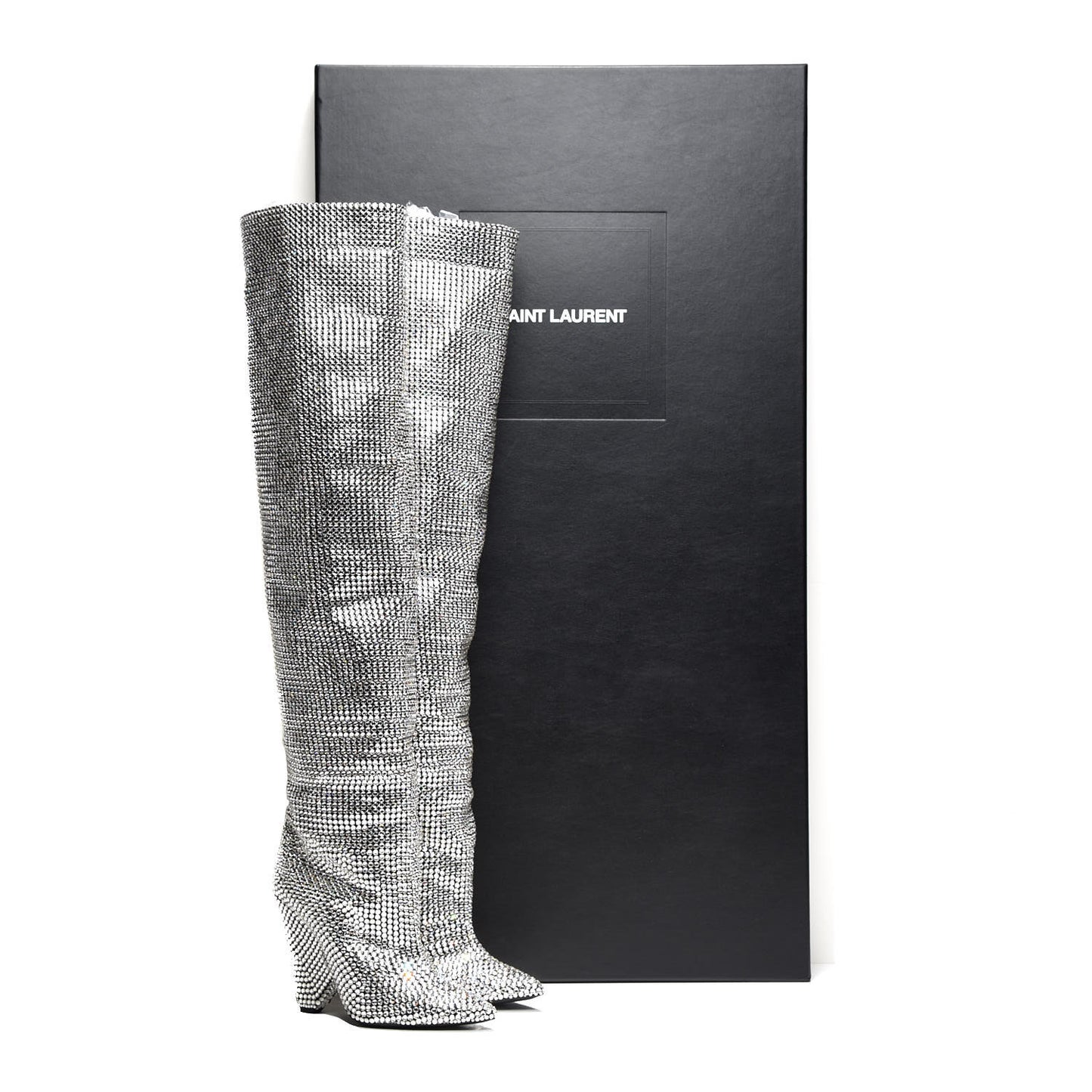 Swarovski Crystal Embellished Niki 105 Thigh High Boots 39