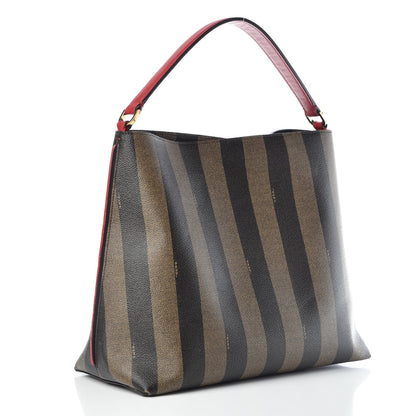 Fendi Pequin Spalmati Vitello Flamingo Hobo Bag Tobacco 3 of 7