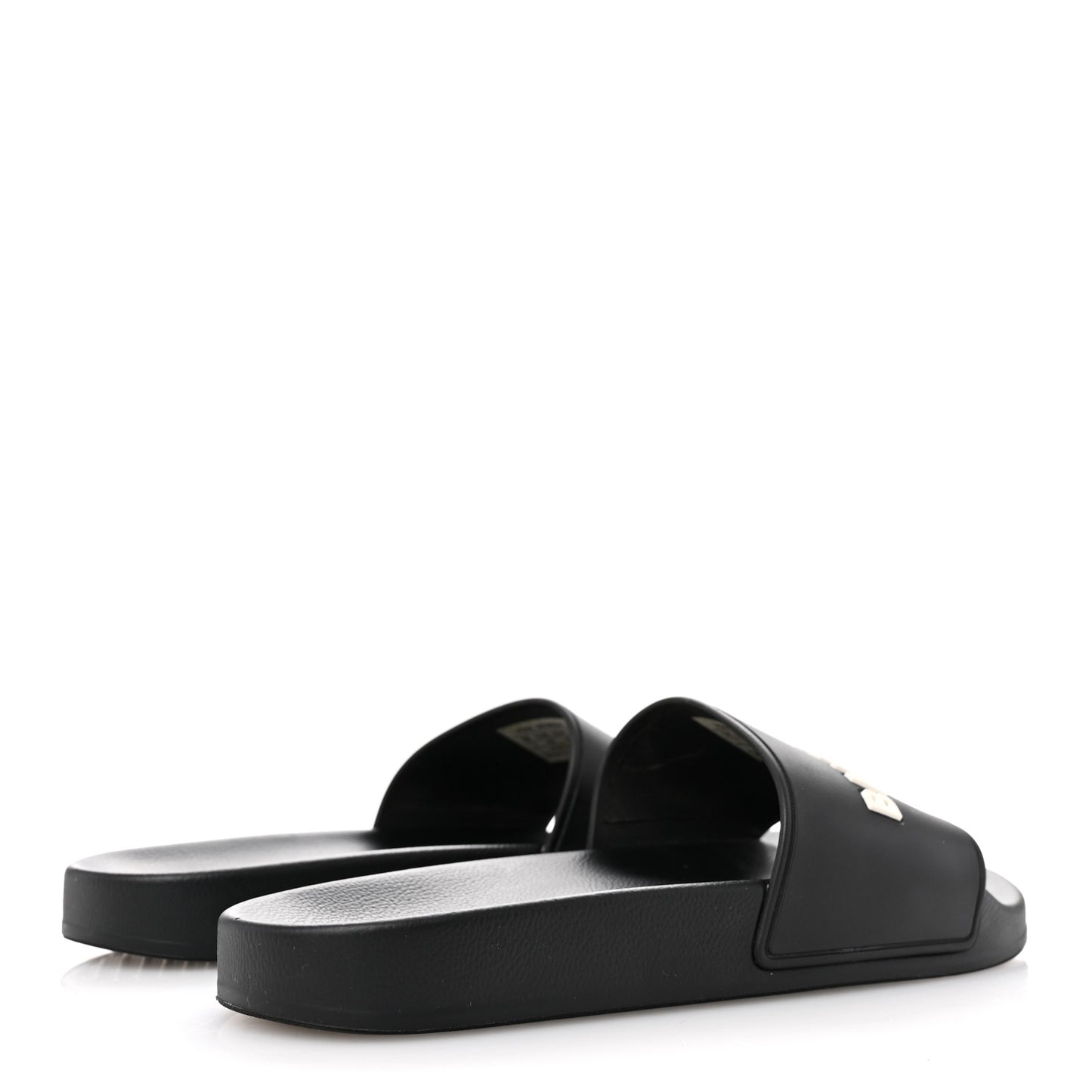 Rubber Womens Logo Pool Slide Sandals 40 Black