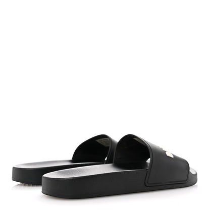 Balenciaga Rubber Womens Logo Pool Slide Sandals 40 Black 5 of 10