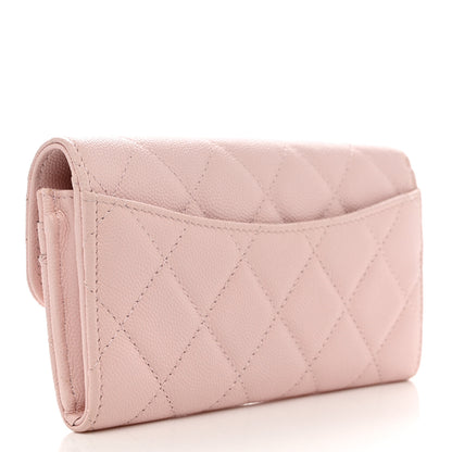 Chanel Caviar Quilted Medium Flap Wallet Light Pink 3 of 7