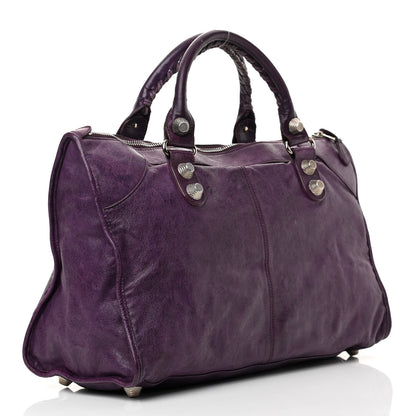 Balenciaga Agneau Giant 21 Silver Hardware Work Raisin 3 of 18