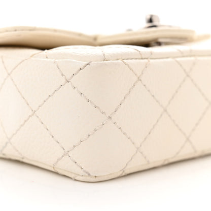 Chanel Caviar Quilted Extra Mini Flap White 9 of 11