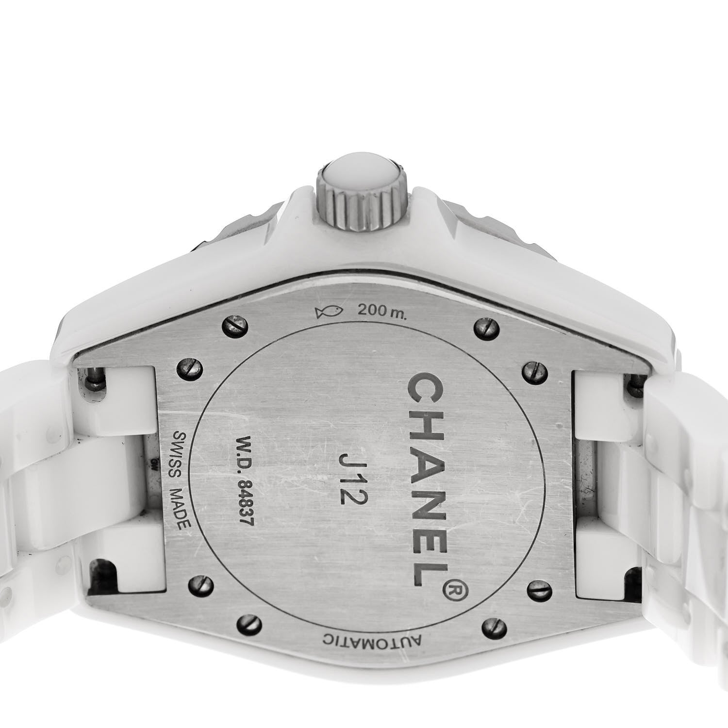 Chanel Stainless Steel Ceramic 38mm J12 Automatic Watch White 4 of 5
