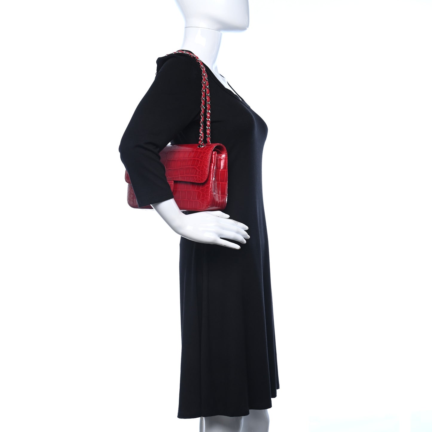 Alligator Medium Double Flap Red