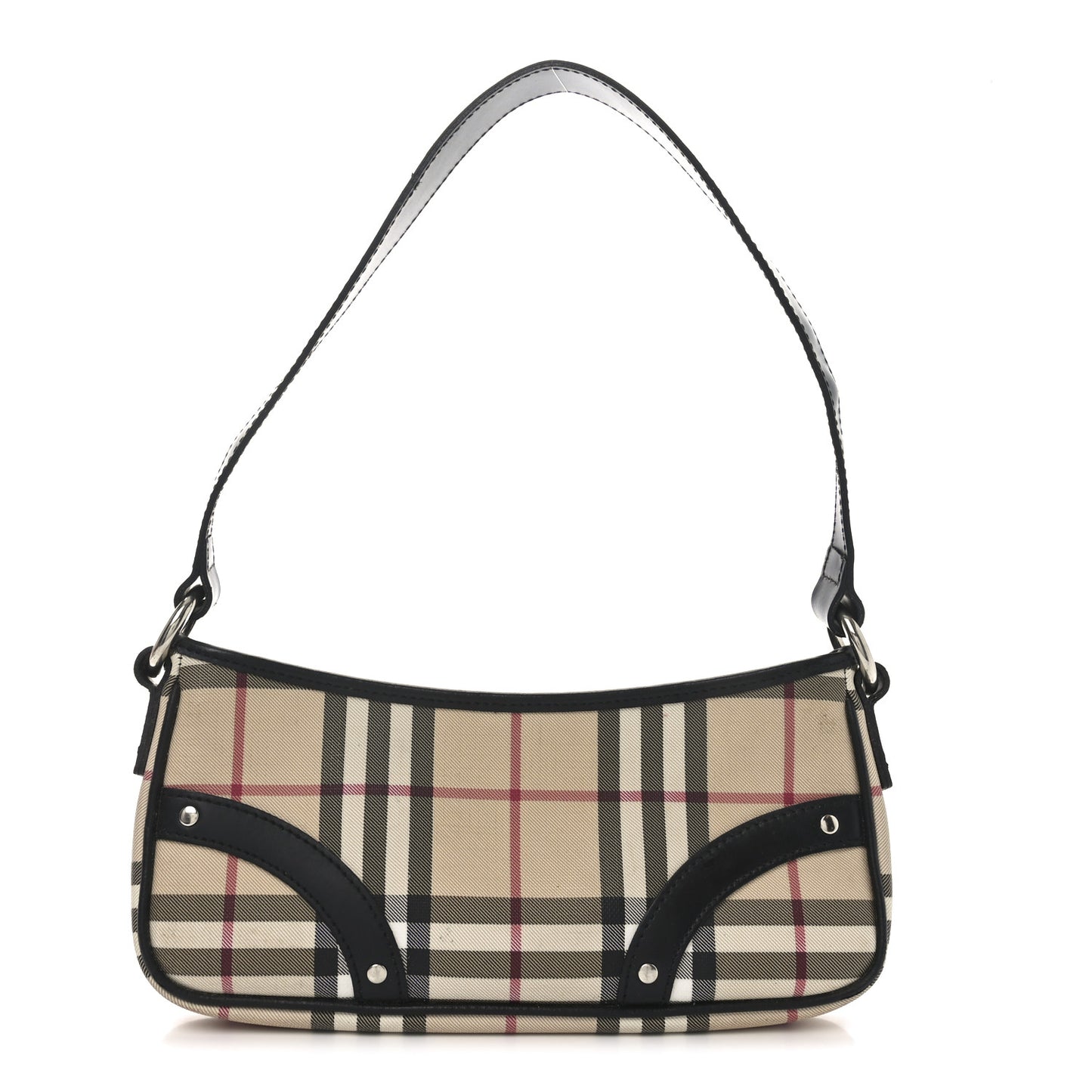 House Check Shoulder Bag Black