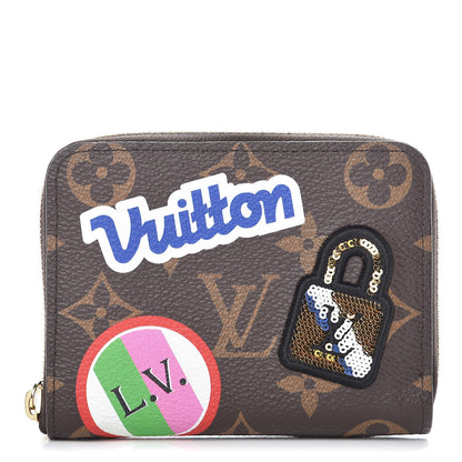 Louis Vuitton Monogram Travel Stickers Zippy Coin Purse 1 of 10