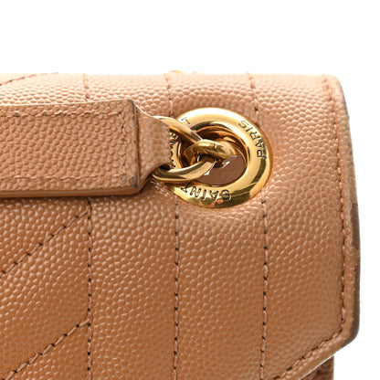 Saint Laurent Grain De Poudre Textured Mixed Matelasse Triquilt Large Monogram Satchel Dune 11 of 13
