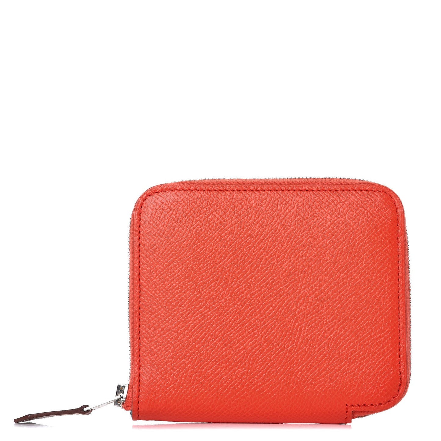 Epsom Silk'in Compact Wallet Orange Poppy Bleu Saint Cyr