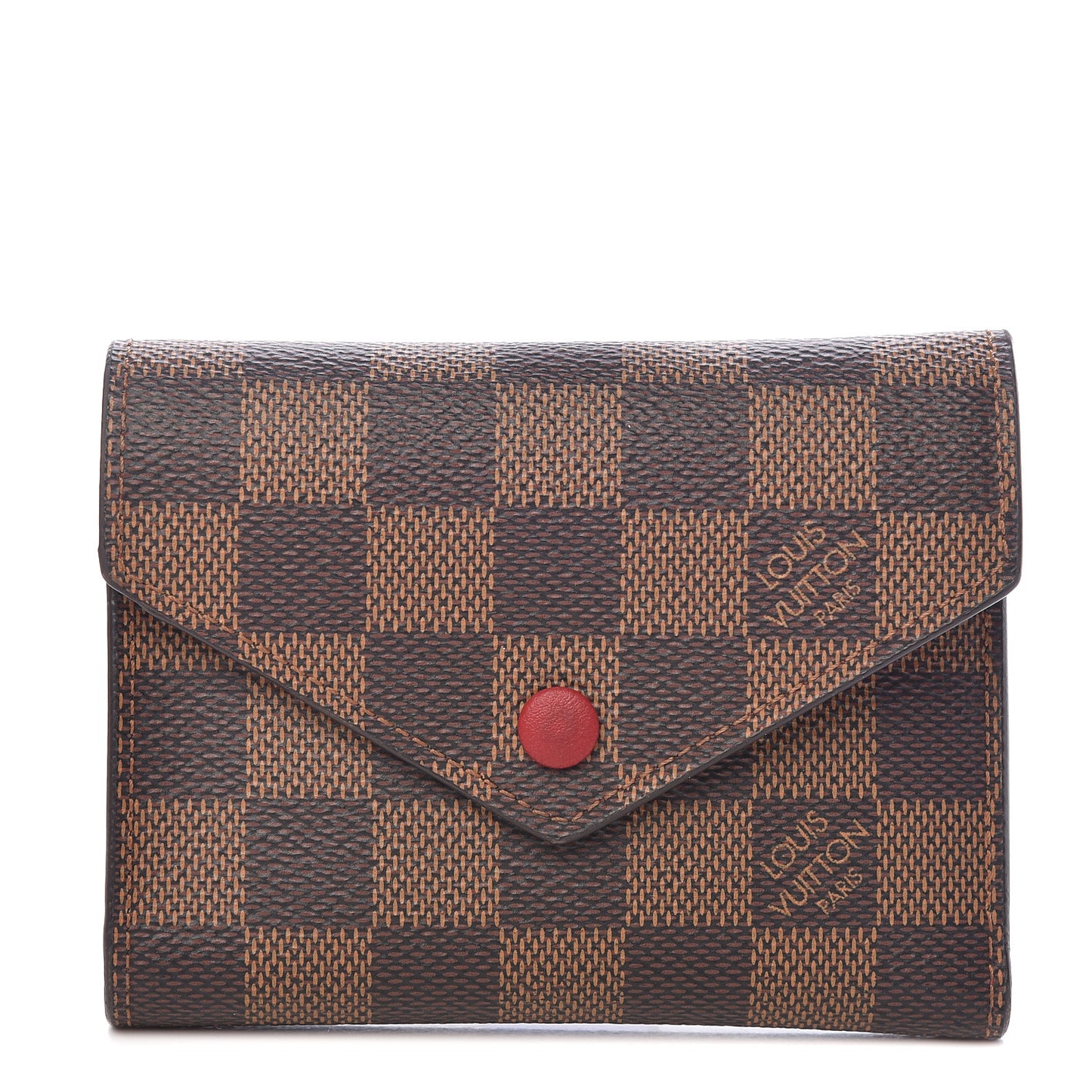 Damier Ebene Victorine Wallet Red