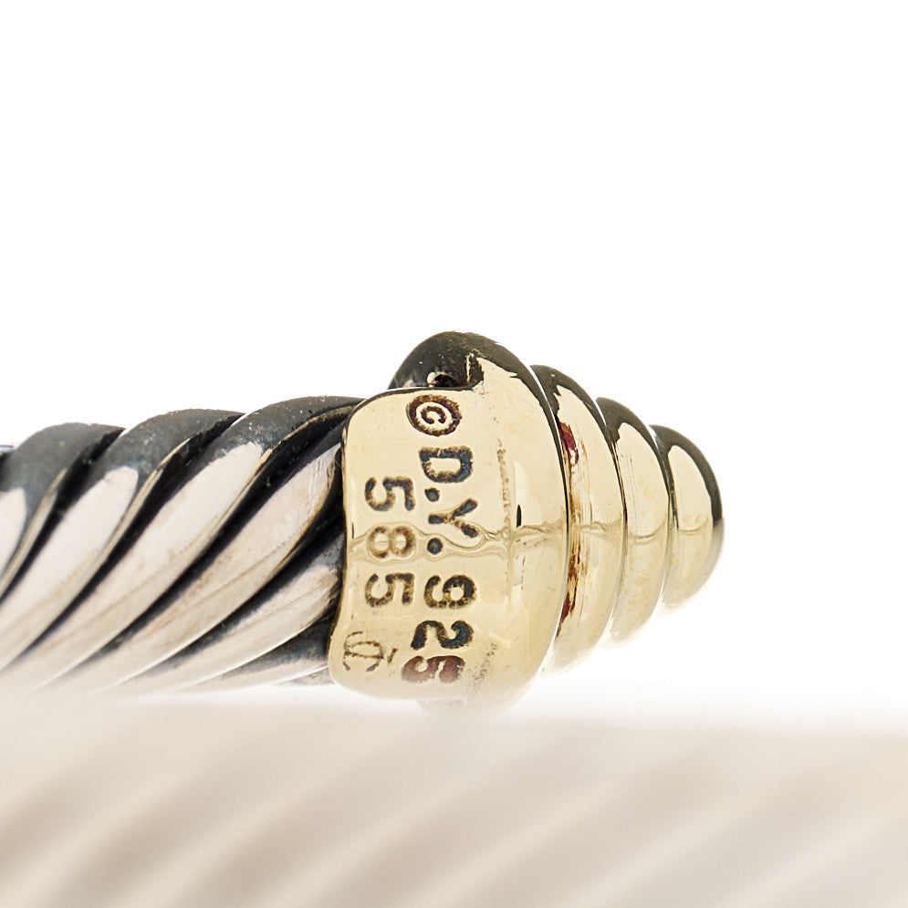 Sterling Silver 14K Yellow Gold 5mm Cable Classics Bracelet