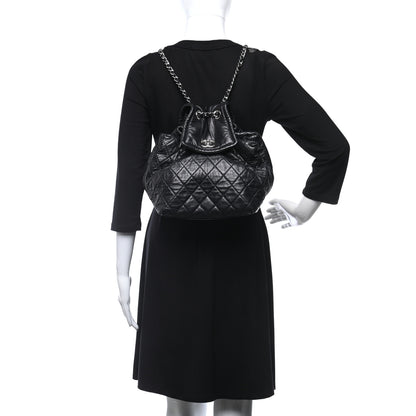 Chanel Lambskin Quilted Beijing Backpack Black 2 of 16